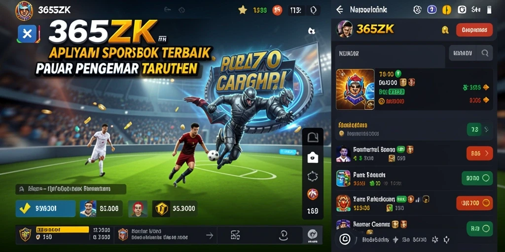 Screenshot menunjukkan gameplay intuitif dan fitur taruhan langsung di 365ZK.