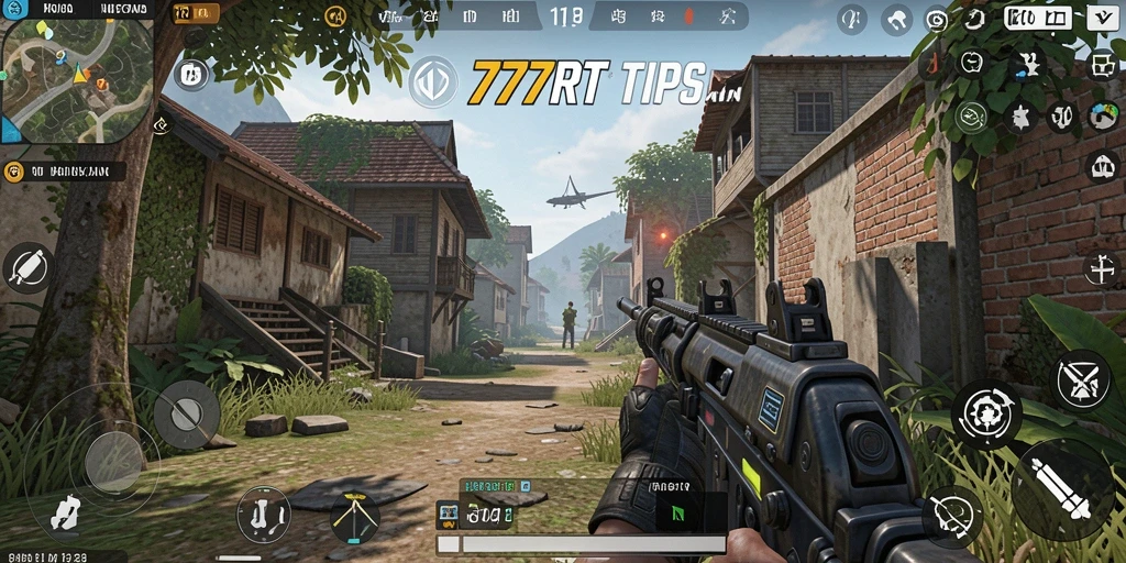 Tampilan gameplay seru dalam 777RT dengan aksi tembak-menembak.