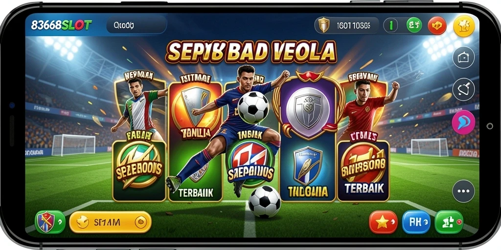Screenshot gameplay 8368SLOT menampilkan momen seru permainan slot sepak bola.