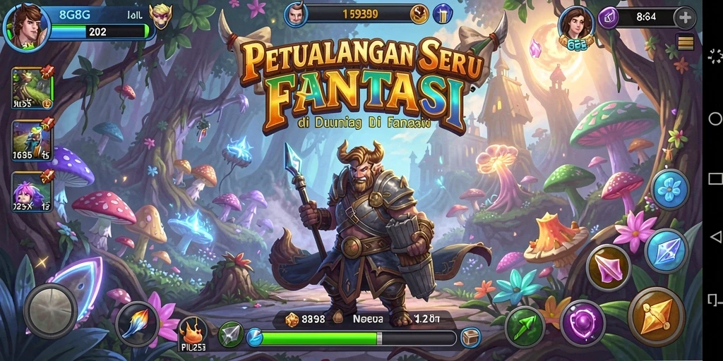 Gameplay seru menjelajahi dunia fantasi dalam 8G8G.