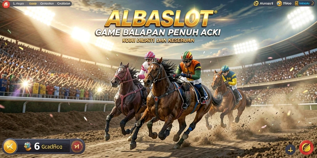 Tangkapan layar utama <strong>ALBASLOT</strong> menunjukkan aksinya di lintasan balapan yang menegangkan.