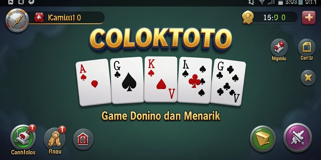 Screenshot gameplay COLOKTOTO yang menunjukkan serunya bermain Domino.