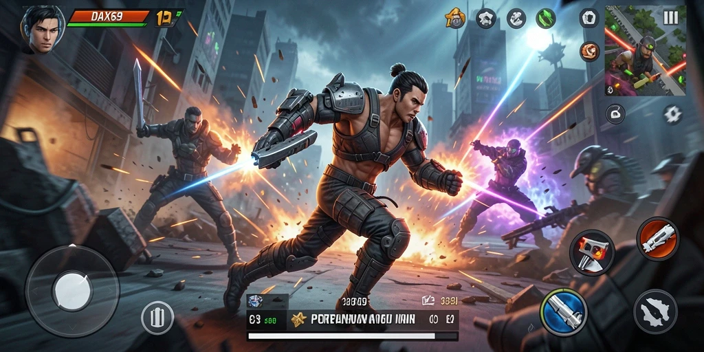 Tampilan gameplay DAX69 yang penuh aksi dan ketegangan.