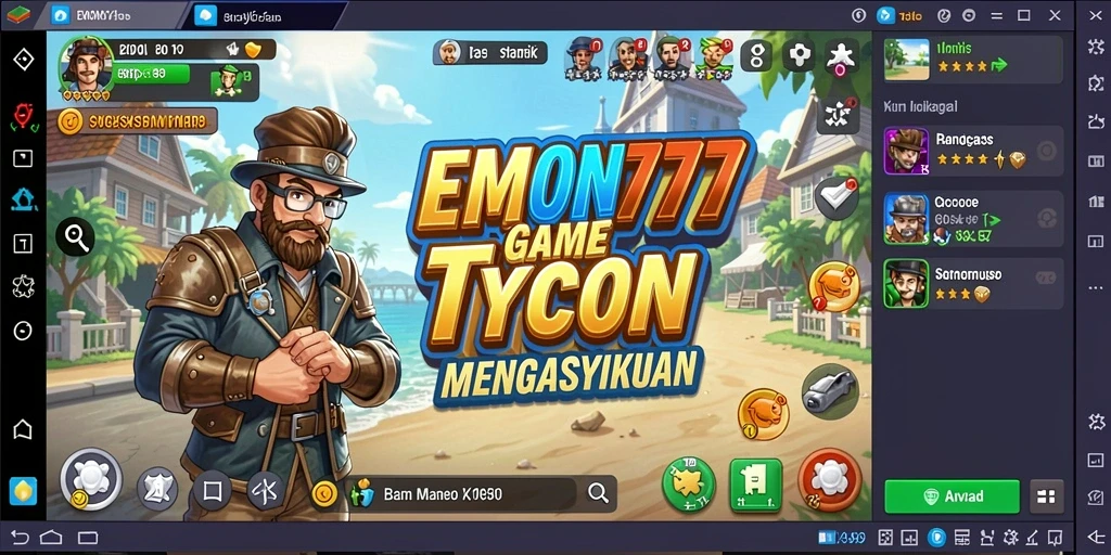Tampilan gameplay seru dalam EMON777 yang menantang.