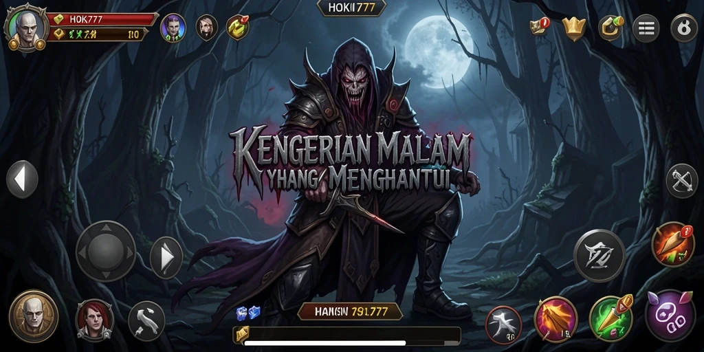 Screenshot gameplay HOKI777 yang menunjukkan suasana menegangkan.