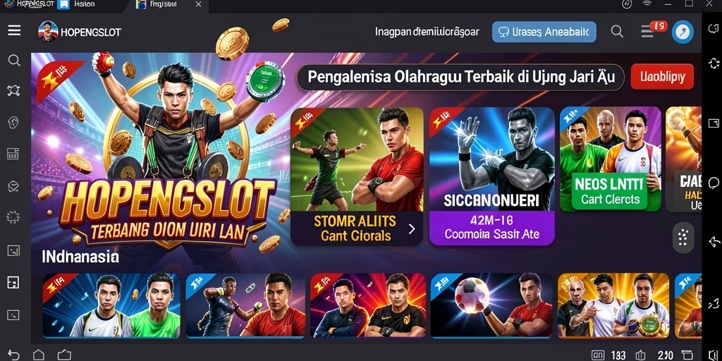 Tampilan antarmuka HOPENGSLOT dengan pilihan taruhan olahraga.