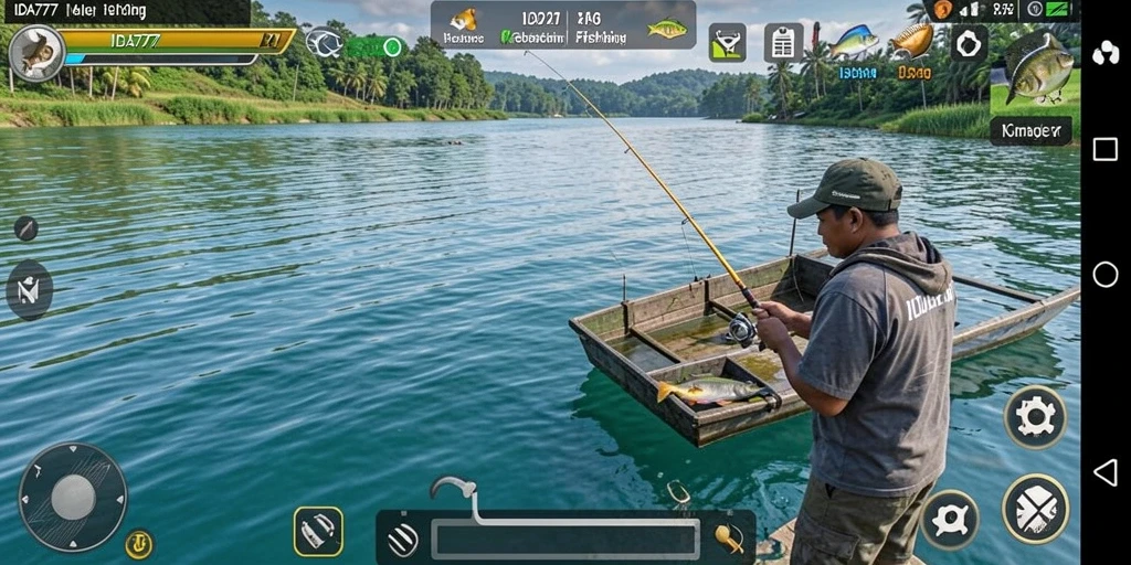 Tampilan gameplay IDA777 menampilkan aksi seru saat memancing.