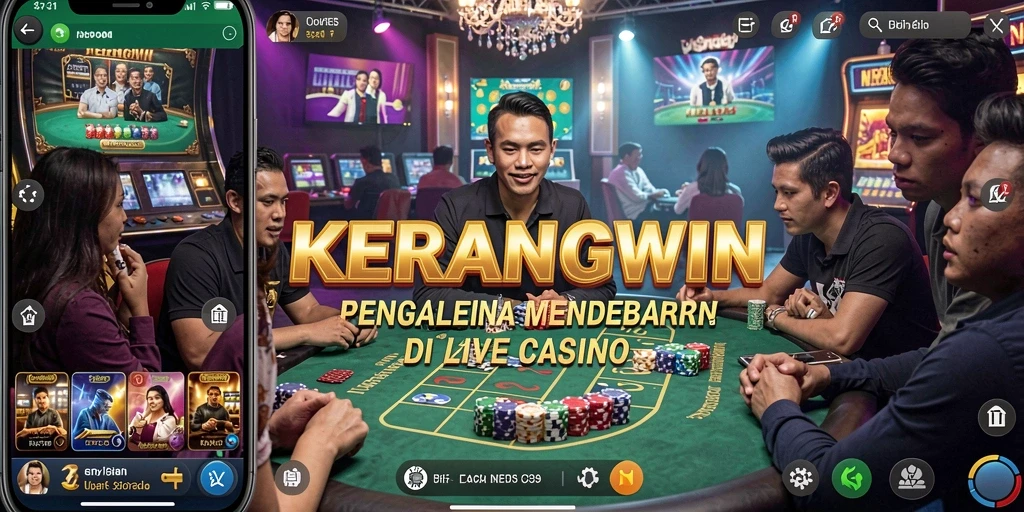 Gameplay Live Casino KERANGWIN yang mendebarkan dan interaktif.