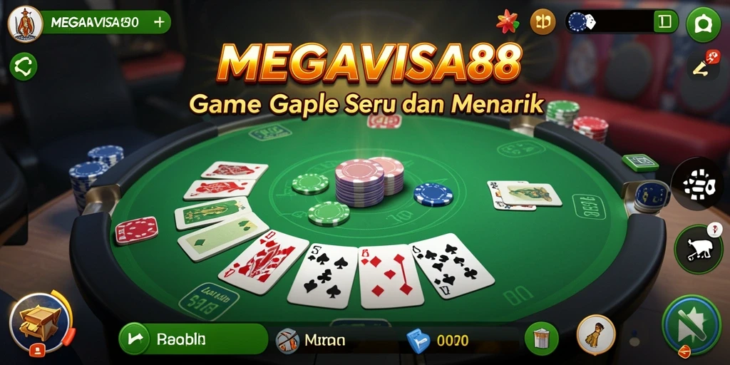 Screenshot gameplay MEGAVISA88 yang menampilkan keseruan bermain Gaple.