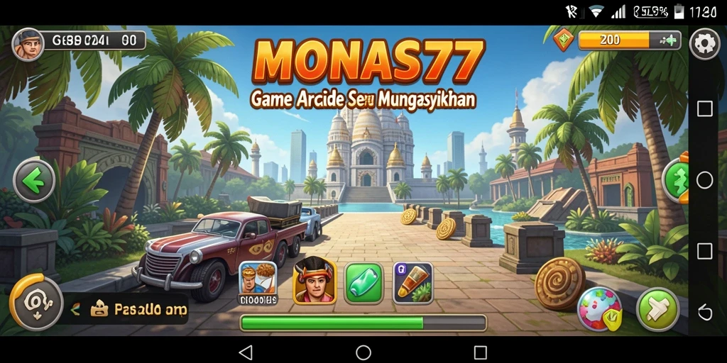 Tampilan gameplay seru dan menegangkan dari MONAS77.