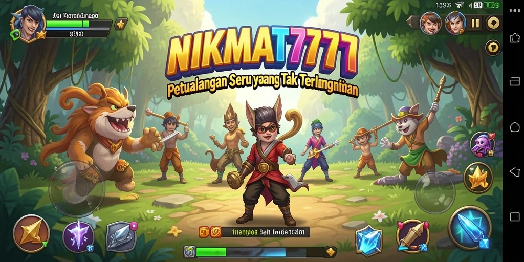 Tampilan gameplay seru dari NIKMAT777 dalam petualangan misterius.