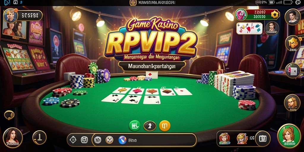 Screenshot gameplay RPVIP2 menampilkan suasana kasino yang mendebarkan.
