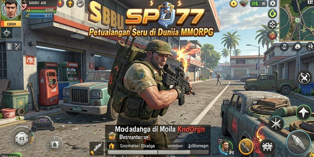 Screenshot SPBU77 menampilkan aksi seru dalam pertarungan MMORPG.