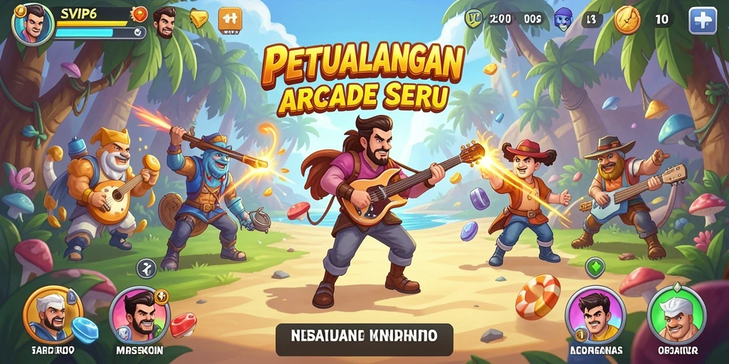 Screenshot gameplay SVIP6 menampilkan aksi seru dalam petualangan Arcade.