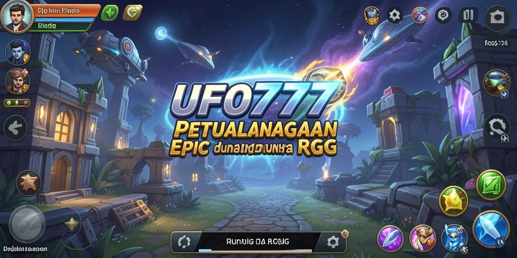 Screenshot menampilkan aksi seru dalam game RPG UFO777.