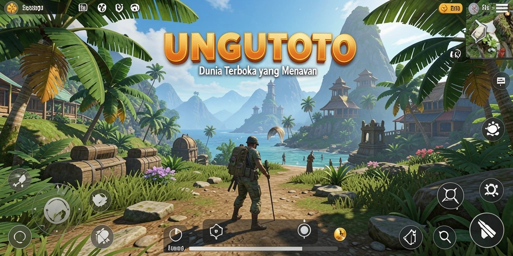 Tampilan memukau dari gameplay UNGUTOTO di dunia terbuka.