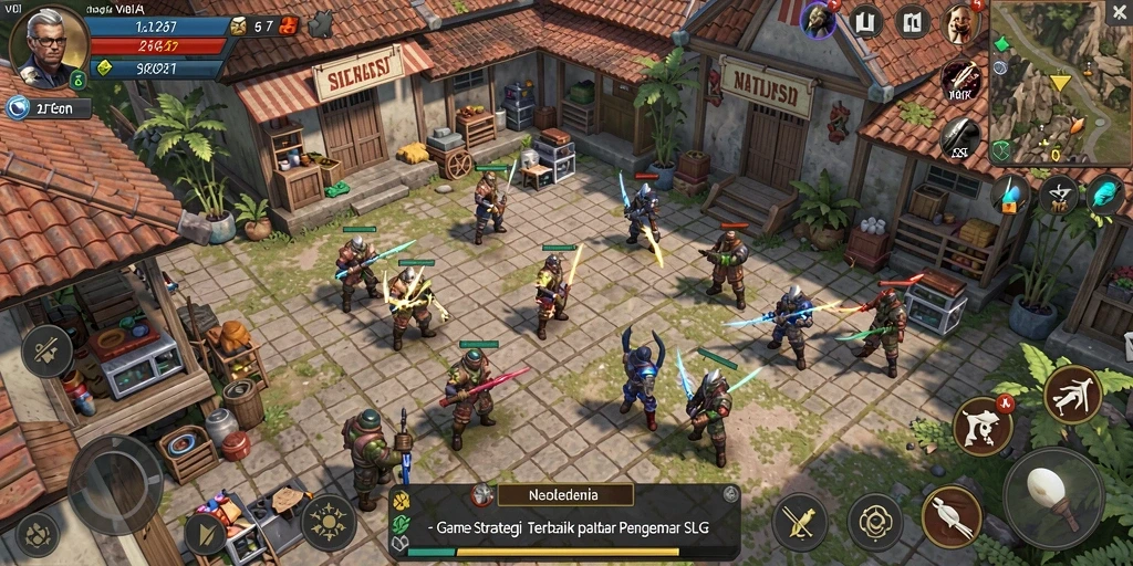 Tangkapan layar gameplay V07 yang menampilkan taktik pertempuran yang seru.