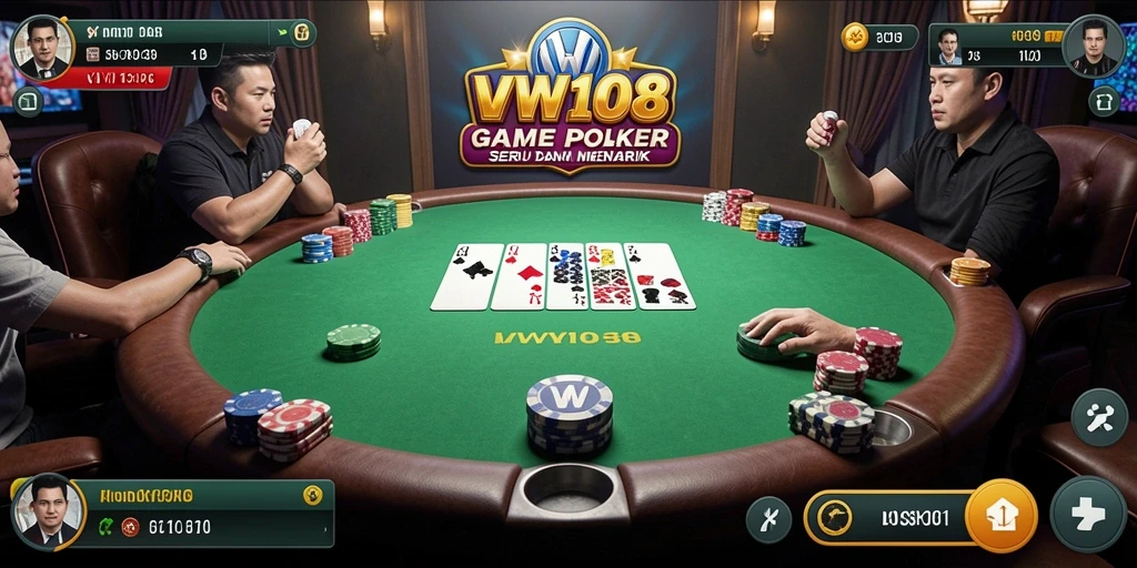 Gameplay mendebarkan dalam aplikasi Poker VW108.